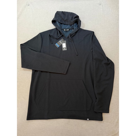 Travis Mathew Other - Travis Mathew Mens Pullover Hoodie Black Long Sleeve Kangaroo Pocket Size L
